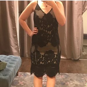 Black lace dress